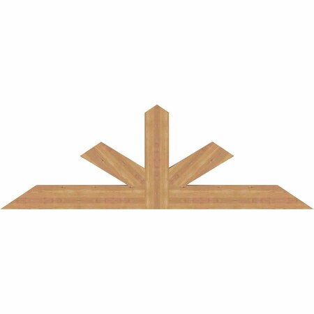 Ekena Millwork Saratoga Smooth Timber Gable Bracket, Western Red Cedar, 72"W x 24"H x 3 1/2"D x 5 1/2"F, 8/12 Pitch GBW072X24X0406SAR00SWR